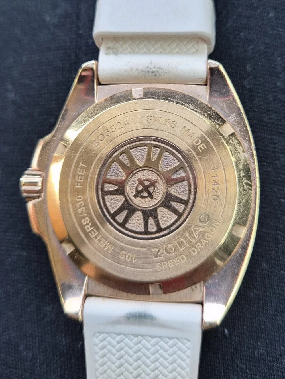 Zodiac Rose Gold and White Day-Date Men's/women/unisex Watch Luxury